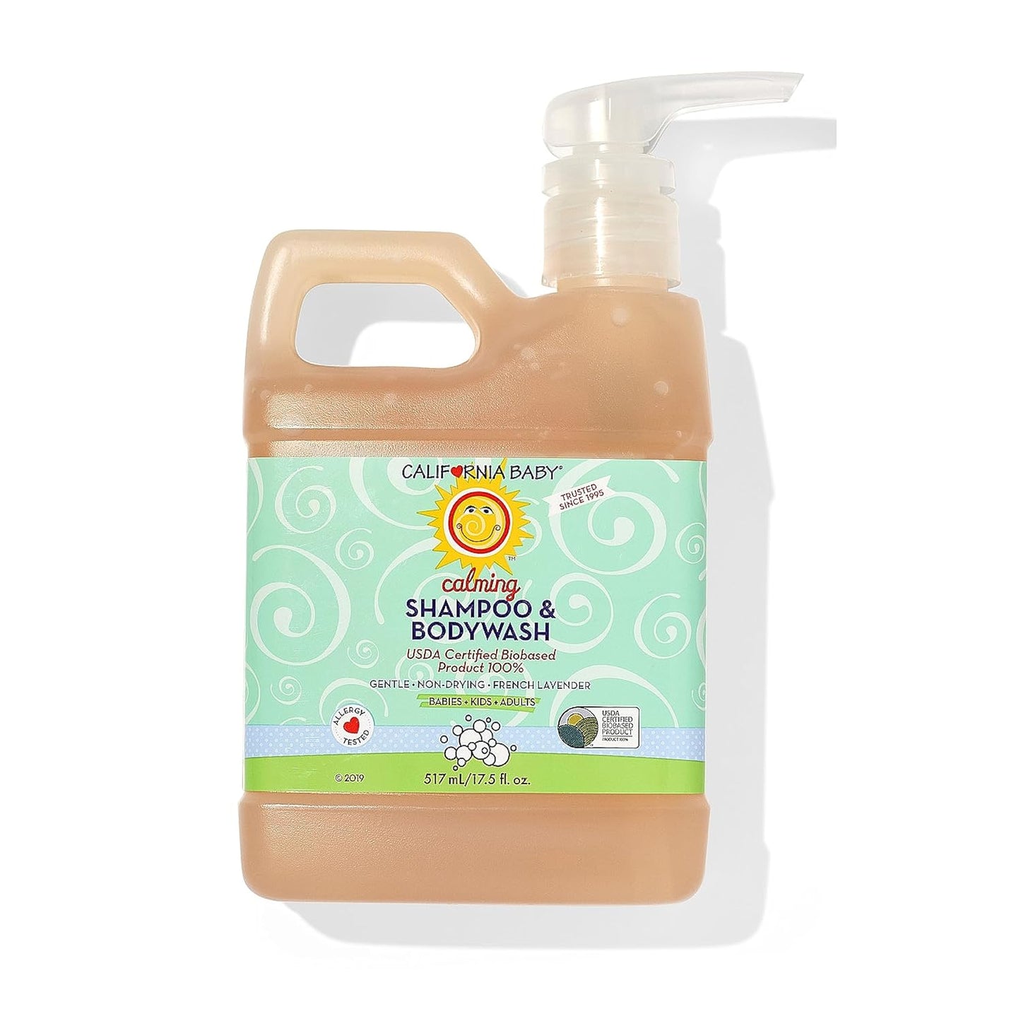 California Baby Calming Lavender Shampoo and Body Wash | 100% Plant-Based (USDA Certified) |