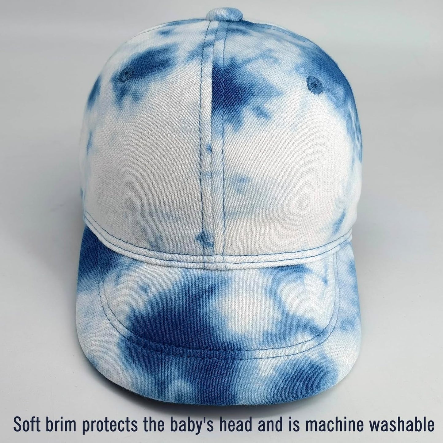 Keepersheep Baby Baseball Cap Infant Sun Hat, Cotton Knit with Soft Brim, Adjustable Soft Newborn Toddler Cap