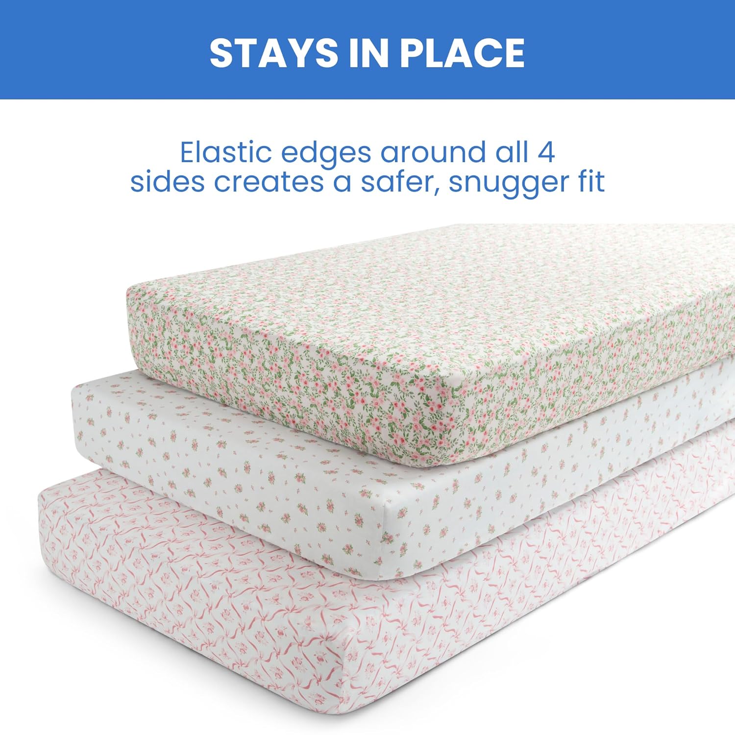 Delta Children Fitted Crib Sheets for Girls and Boys - Crib Sheet for Standard Crib and Toddler