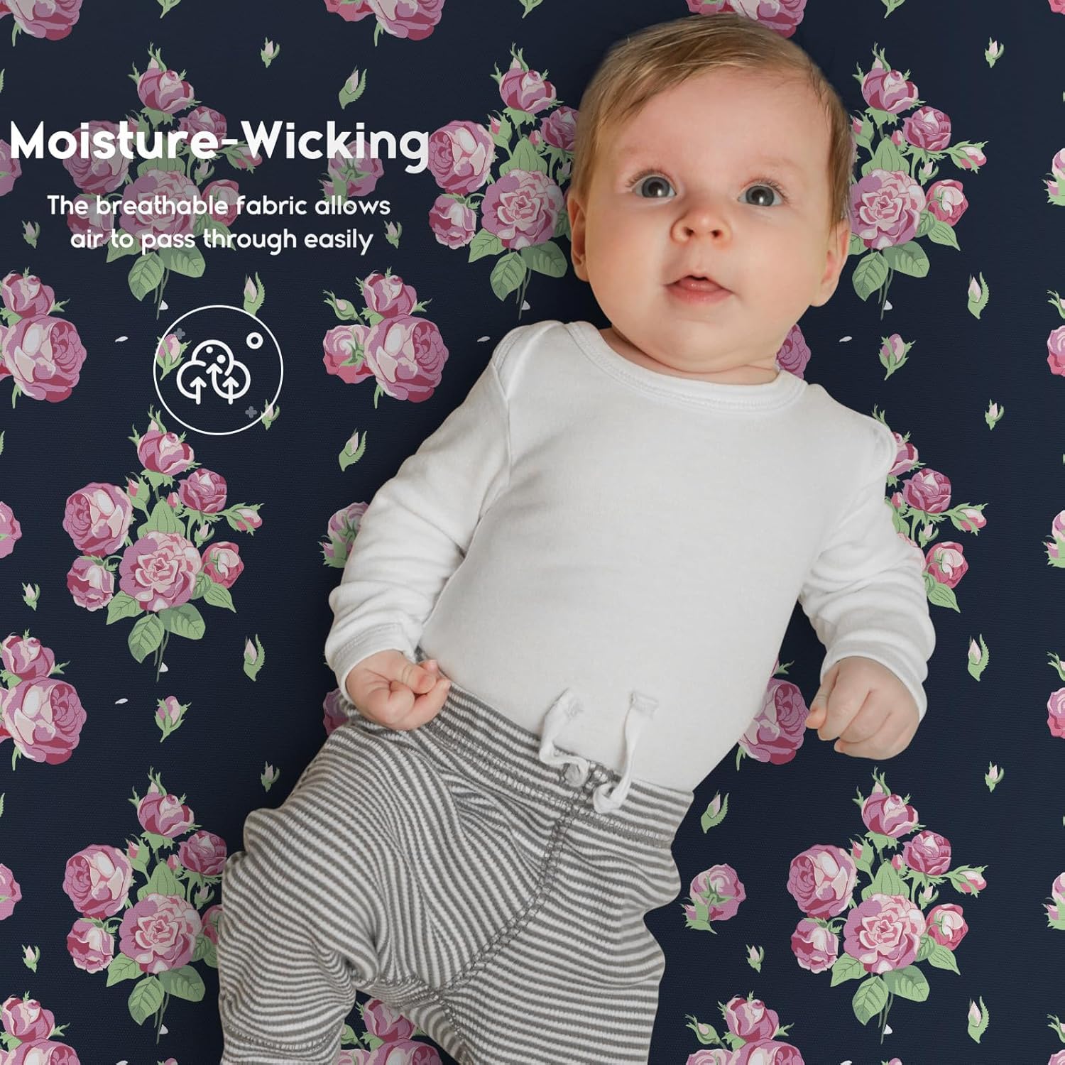 Yoofoss Baby Crib Sheets for Boys Girls, Fitted Crib Sheet 2 Pack for Standard Crib and Toddler