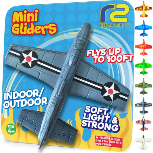 Foam Airplanes For Kids: Airplane Toy Glider Plane Foam Glider Pool Toys Kids Best Birthday Gifts for Boys for All Ages 4 5 6 7 8 Year Old - Outside Games Air Planes Outdoor Army Games for All Ages