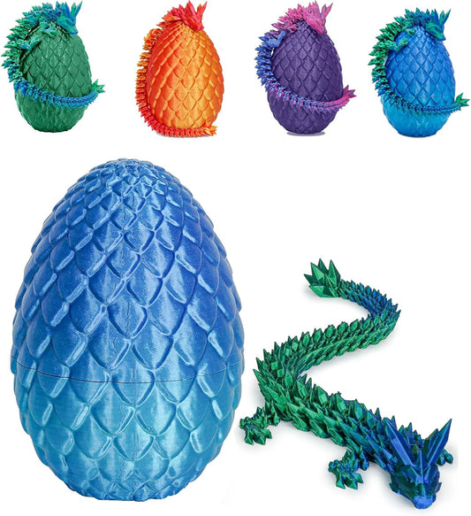 Dragon Eggs with Dragon Inside, 3D Printed Surprise Funny Gifts for Kids, Boys, Girls, Articulated Dragon Fidget Toys for Adults, Executive Desk Toys Office Room Décor
