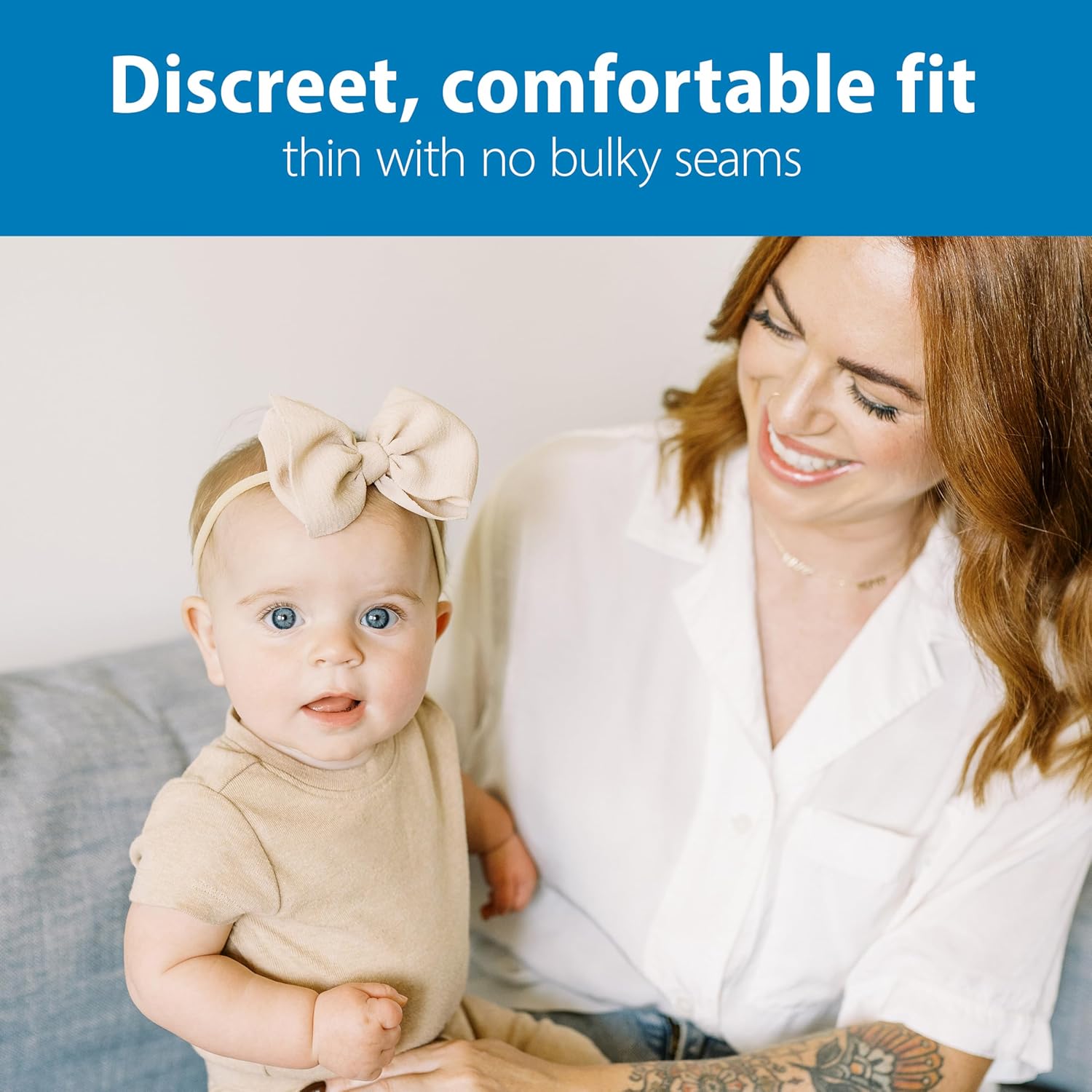 Dr. Brown's Reusable Breast Pads for Breastfeeding, Washable Nursing Pads with Laundry Bag, Day &
