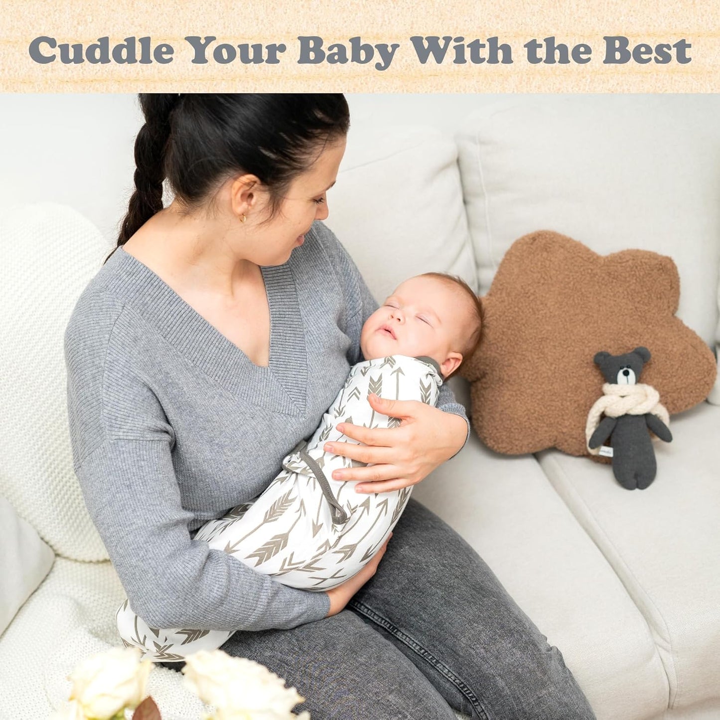 Preemie Swaddles 4-7 lbs - 3-Pack Premature Babies Swaddle Sleep Sack - Organic Cotton - Premature