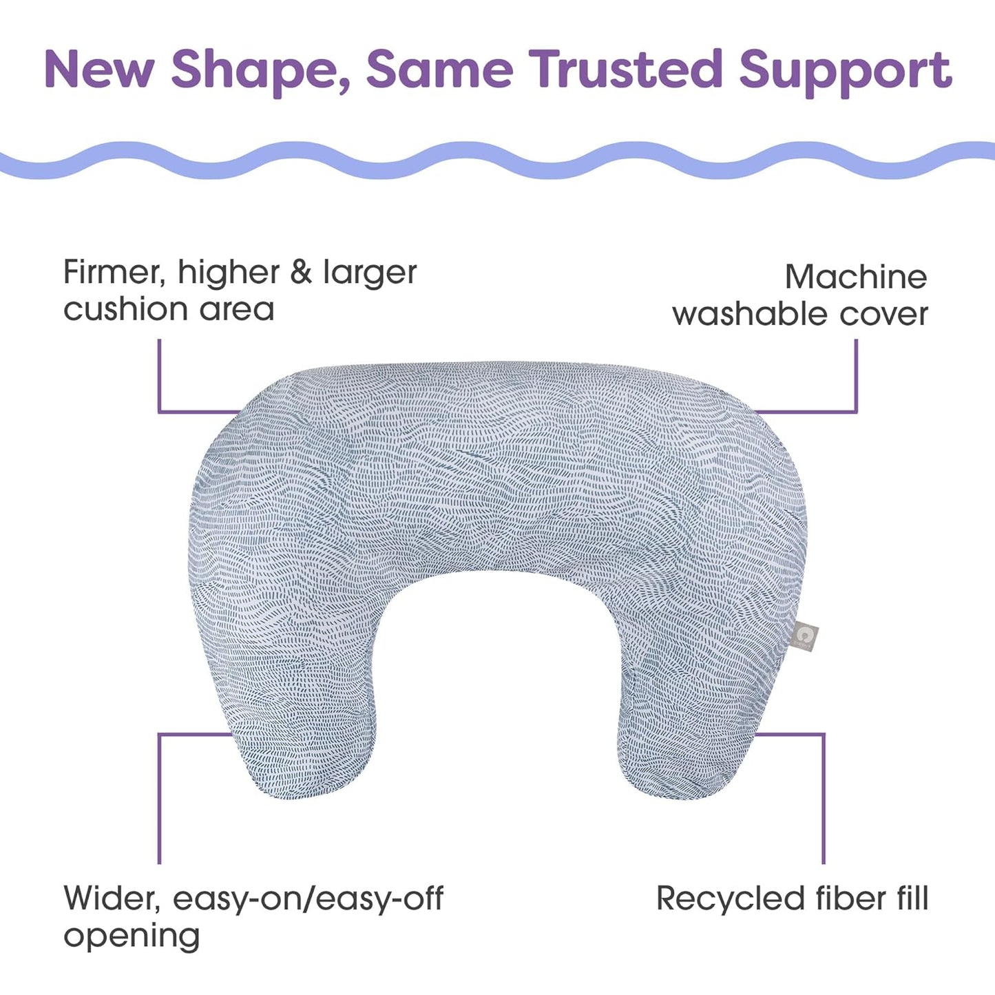 Boppy Nursing Pillow - Ergonomic Bottle & Breastfeeding Pillow with High, Firm, Large Area