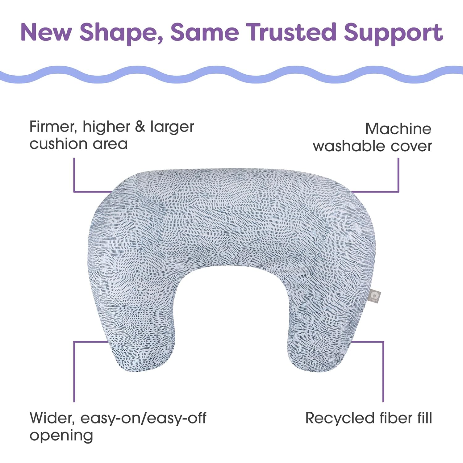 Boppy Nursing Pillow - Ergonomic Bottle & Breastfeeding Pillow with High, Firm, Large Area