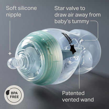 Tommee Tippee Advanced Anti-Colic 5 oz BPA Free Baby Bottles, Newborn 0+ Months, Slow Flow