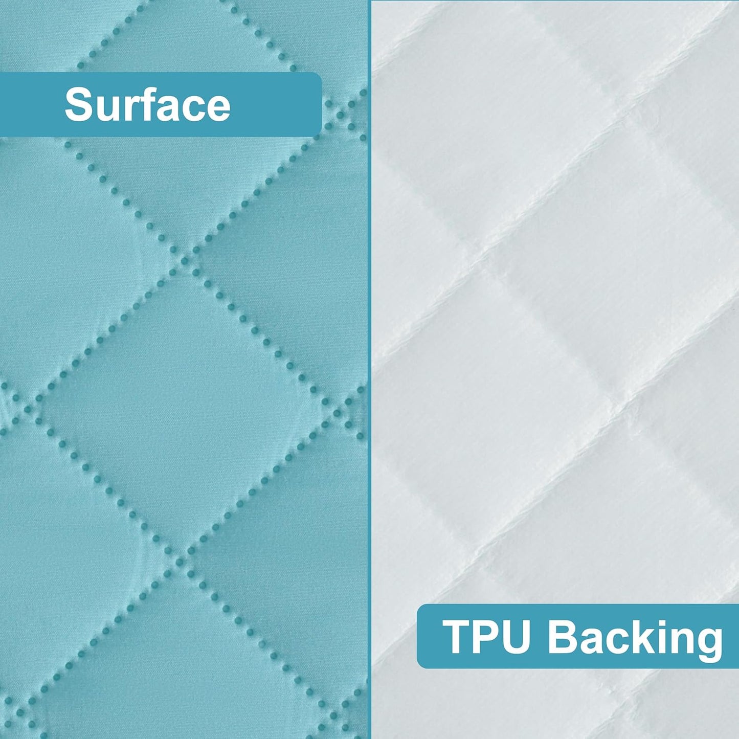 NTBAY 2 Pack Waterproof Mini Crib Mattress Protector, Quilted 24"x38" Fitted Mattress Cover