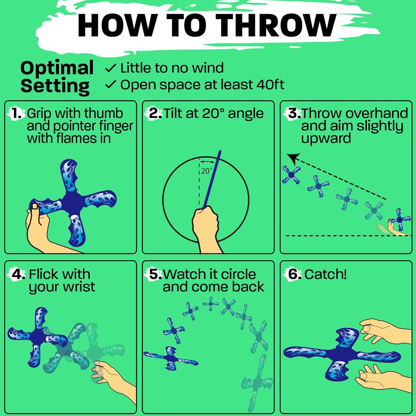 Fun Boomerang - Kids Outdoor Flying Disc Game - Soft & Easy to Use - Birthday Gifts for Boys & Girls All Ages - Best Boy Gifts for 6 7 8 9 10 Year Old Boys + 2025 Top Toys for Age 8-12 Boy Gift Ideas