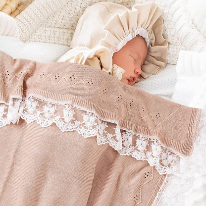 Booulfi Baby Blanket for Girl Toddler Newborn Swaddle Receiving Knit Cotton Blanket Throw Blanket