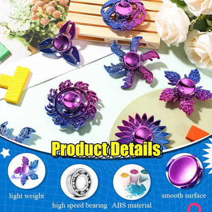 Woanger 48 Pcs Fidget Spinner High Speed Hand Spinners for Anxiety ADHD Adults Boys Girls, Anxiety Stress Relief Toys for Focus Party Favor Classroom Prizes(Gradient Color,Cool Style)