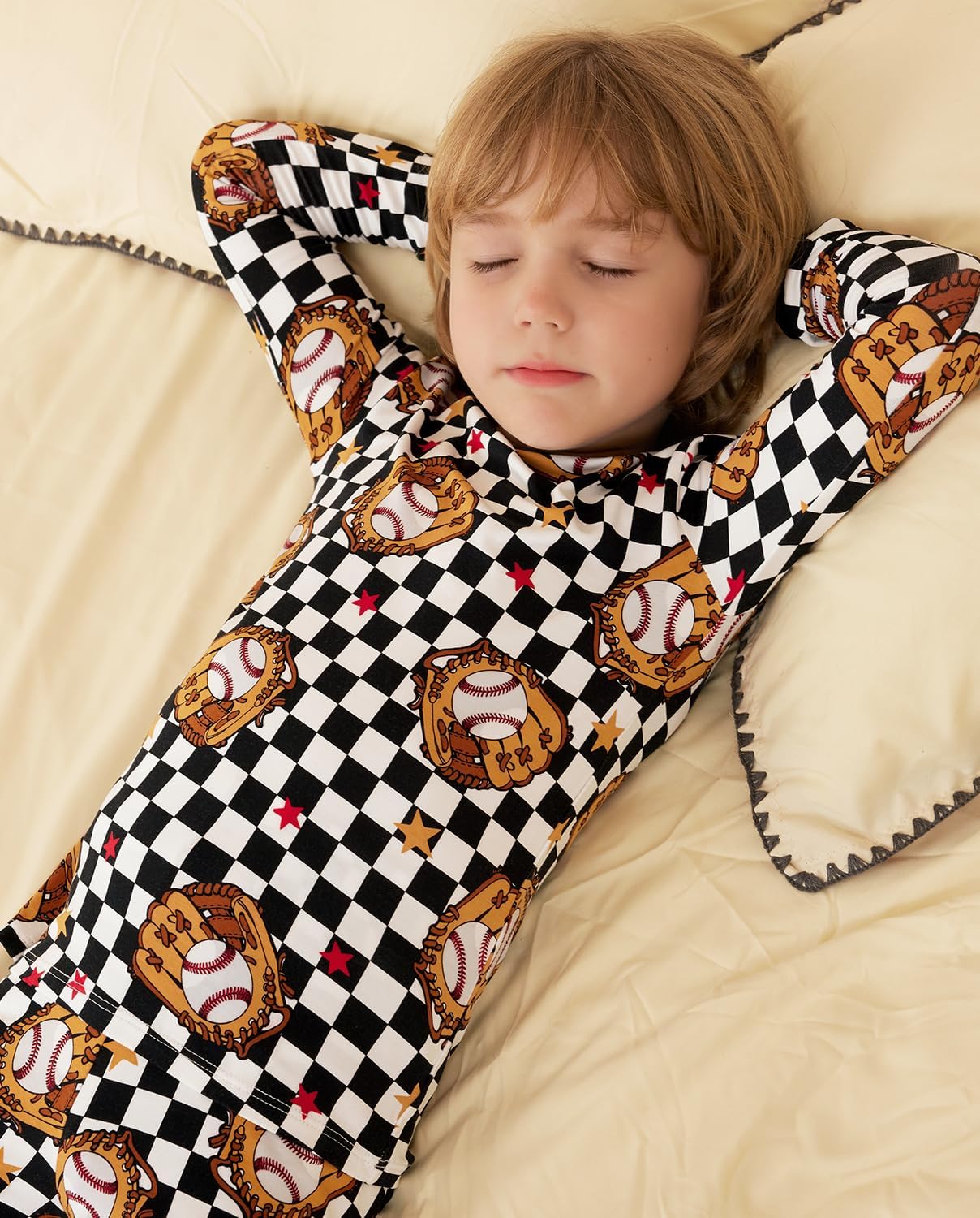 Bamboo Viscose Toddler Pajamas Boys Girls Baby 12M-8Y Pjs Sets Kids 2pcs Snug fit Long-Sleeve Sleepwear