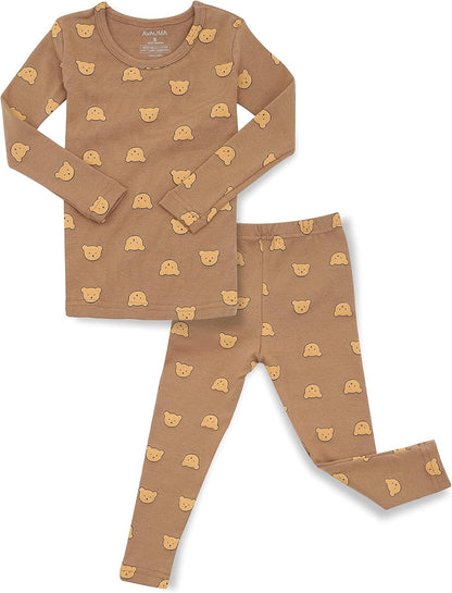 AVAUMA Baby Boys Girls Pajama Set 6M-8T Kids Cute Toddler Snug fit Pjs Cotton Sleepwear