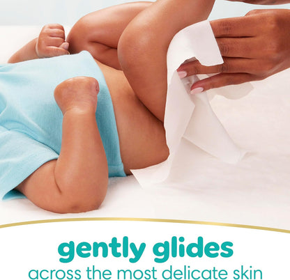 Pampers Baby Wipes Sensitive, Water Based Baby Wipes, Hypoallergenic and Unscented Baby Wipes, 168 Wipes Total (2 Flip-Top Packs)