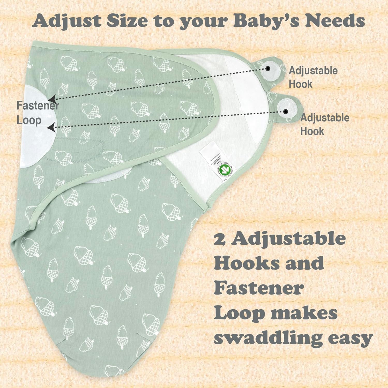 Bublo Baby Swaddles for Newborns – 3-Pack Infant Swaddles 0-3 Months – Adjustable Swaddle Sleep