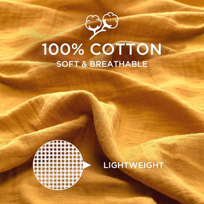 Muslin Swaddle Blankets for Newborns 3 Pack, Soft & Breathable Baby Receiving Blankets 35” x 43”