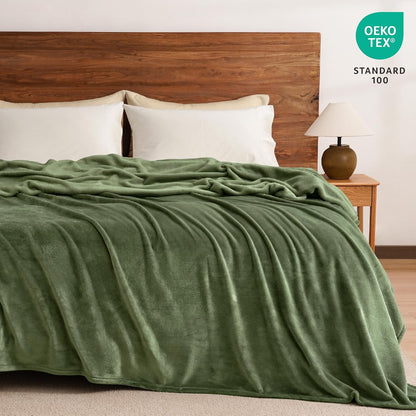 PHF Ultra Soft Fleece Blanket King Size, No Shed No Pilling Luxury Plush Cozy 300GSM Lightweight