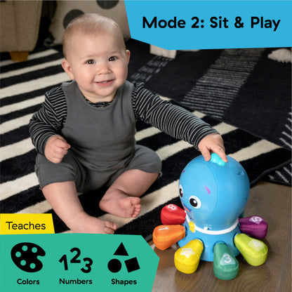 Baby Einstein Ocean Explorers Go Opus Go 4-in-1 Crawl & Chase Activity Learning Toy, Music and