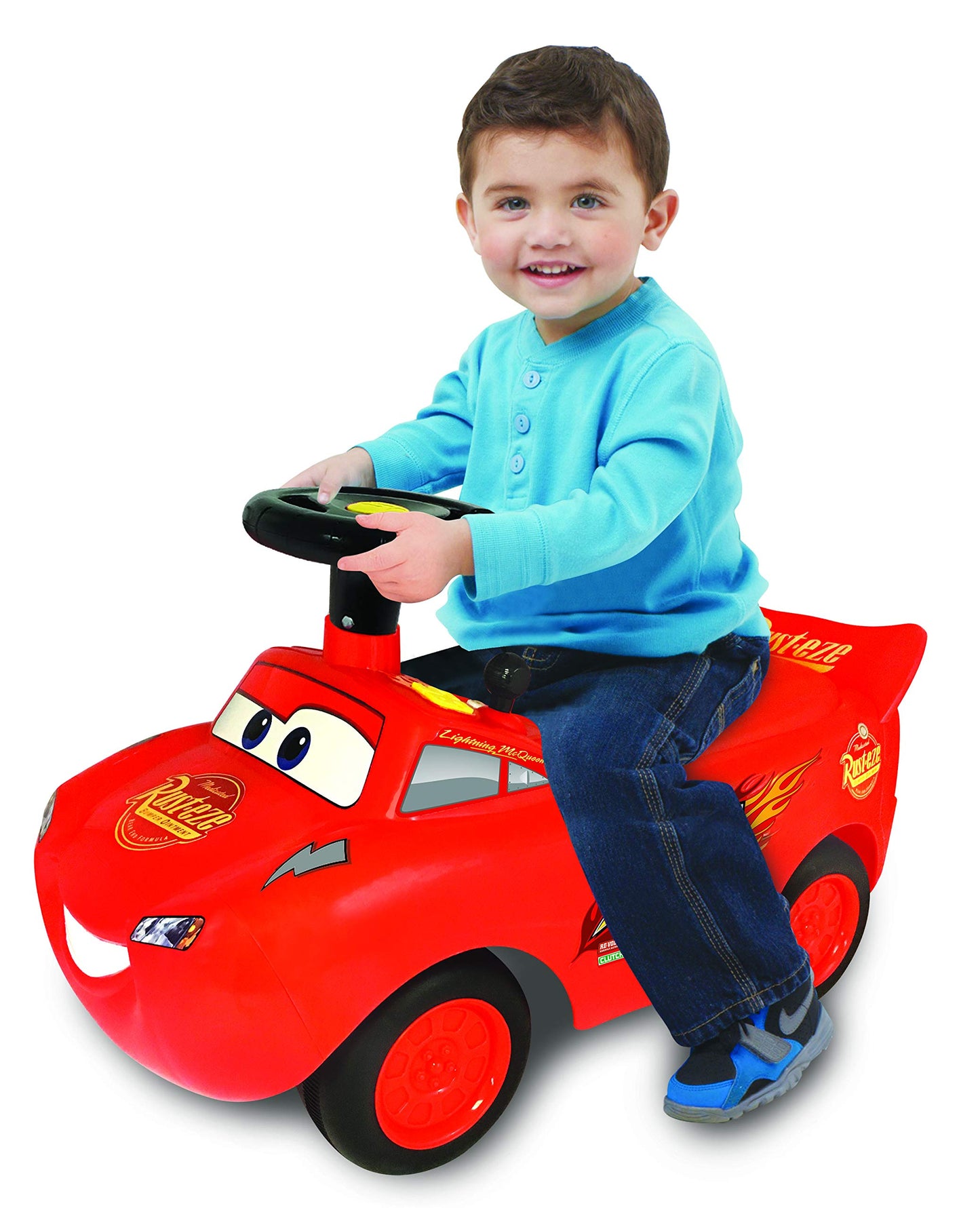 Kiddieland Lightning McQueen Ride-On Car, Foot-to-Floor Racer for Toddlers