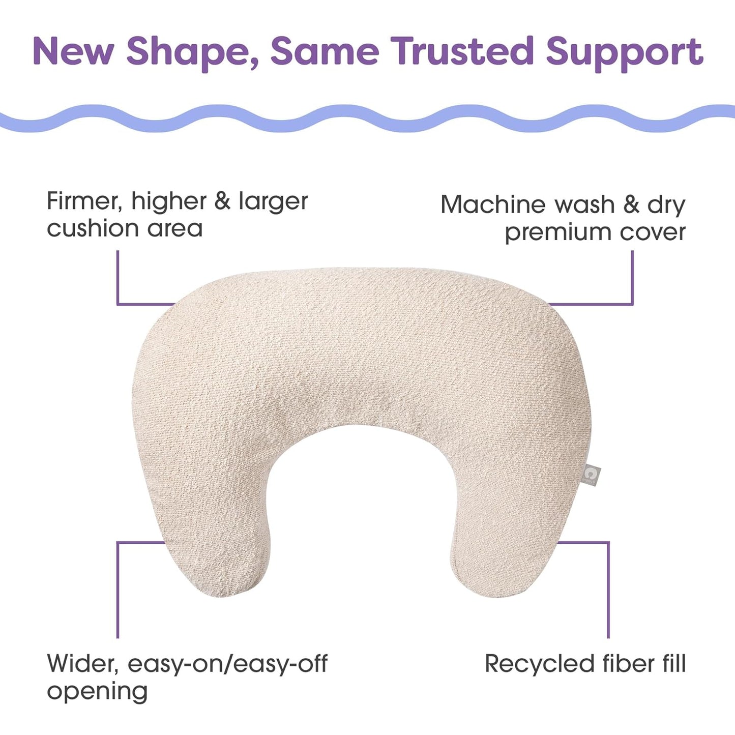 Boppy Nursing Pillow - Ergonomic Bottle & Breastfeeding Pillow with High, Firm, Large Area