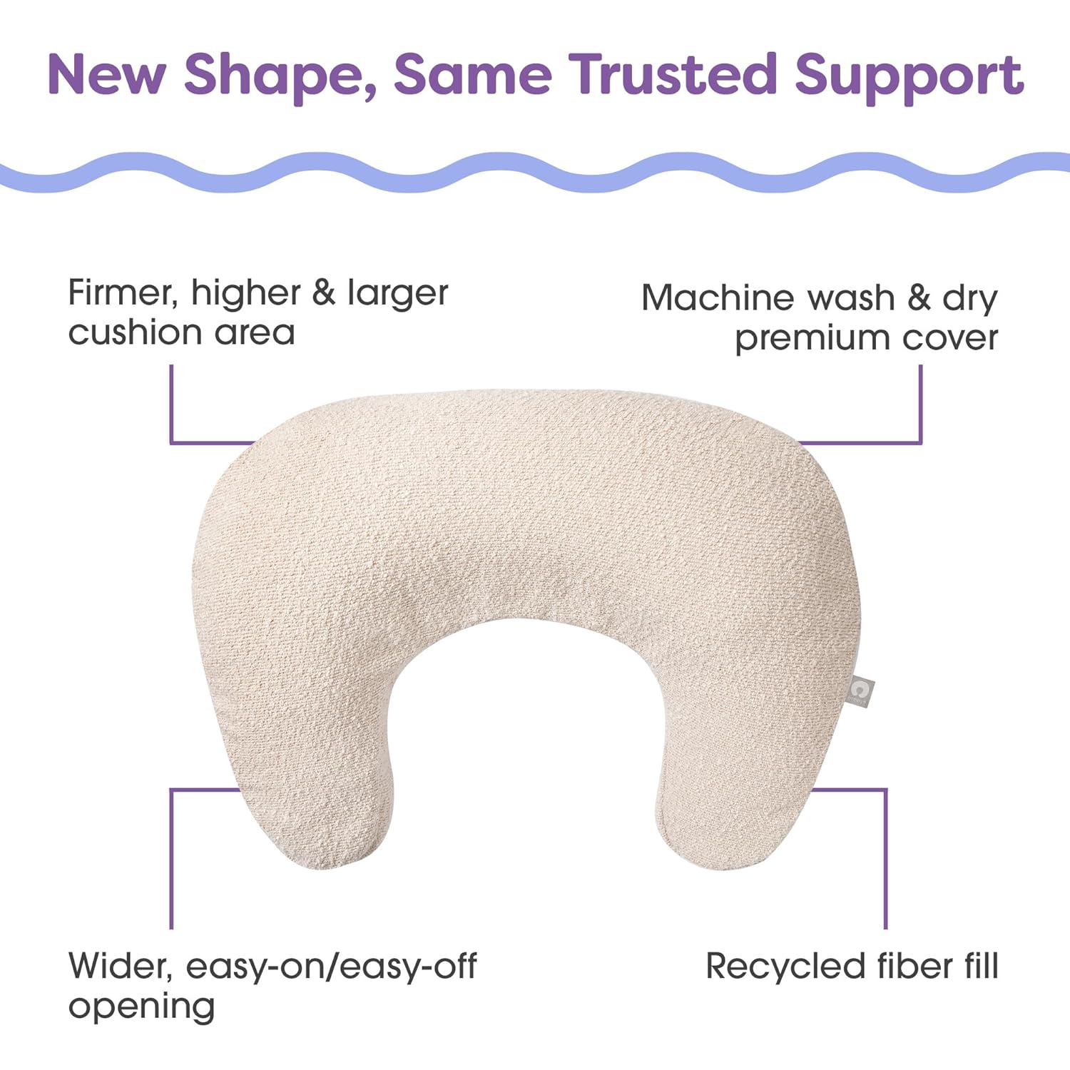 Boppy Nursing Pillow - Ergonomic Bottle & Breastfeeding Pillow with High, Firm, Large Area