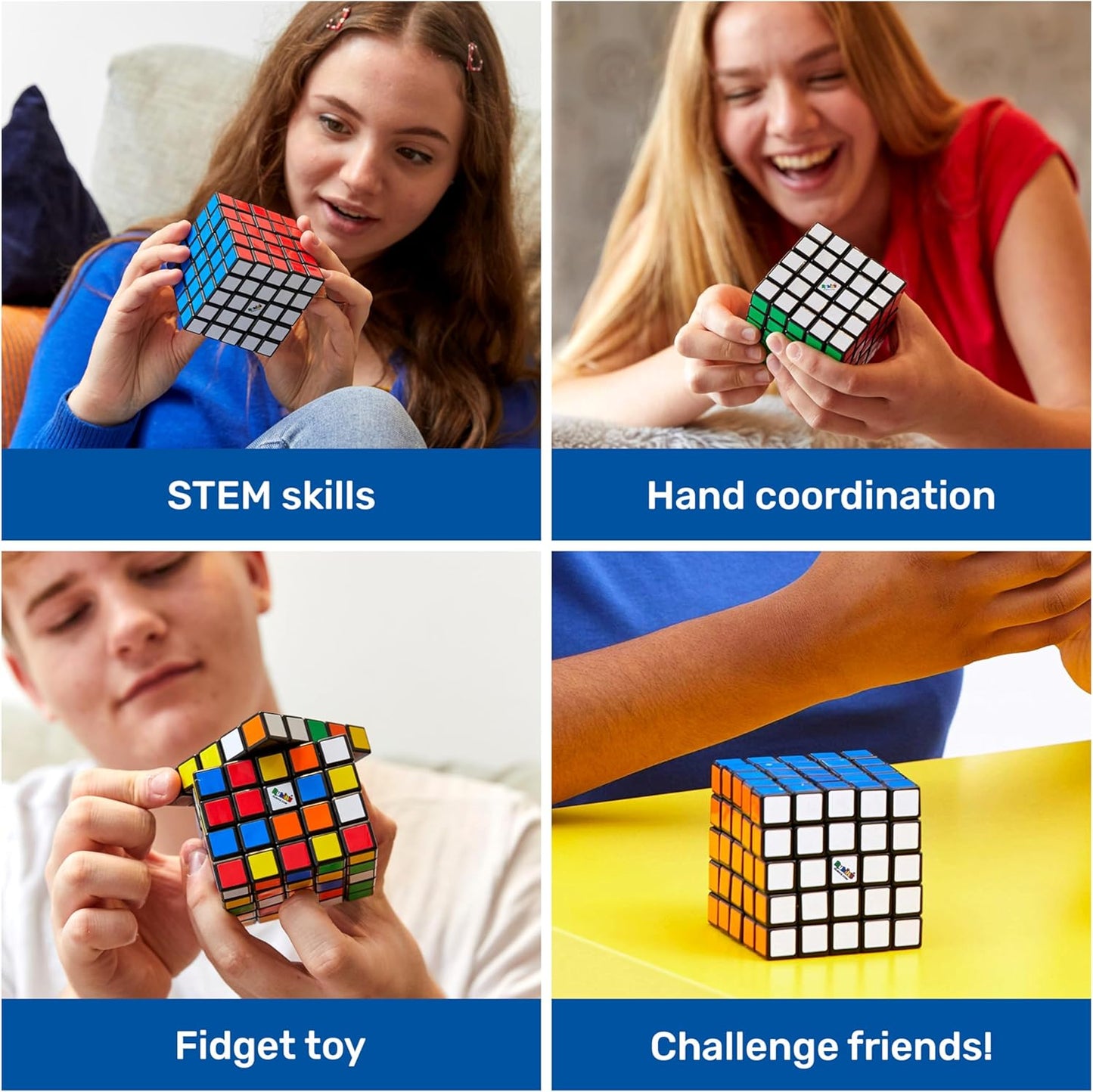 Rubik’s Professor, 5x5 Cube Color-Matching Puzzle Highly Complex Challenging Problem-Solving Brain Teaser Fidget Toy, for Adults & Kids Ages 8 and up