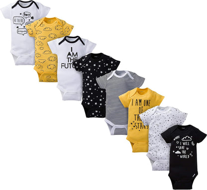 Gerber Baby 8-Pack Short Sleeve Onesie Bodysuits