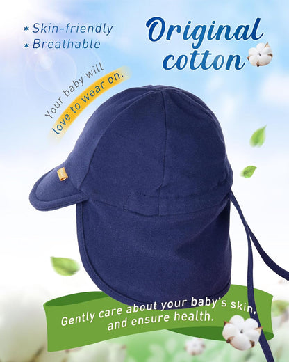 FURTALK Baby Sun Hat UPF 50+ UV Ray Sun Protection Cotton Toddler Hats for Boys Girls
