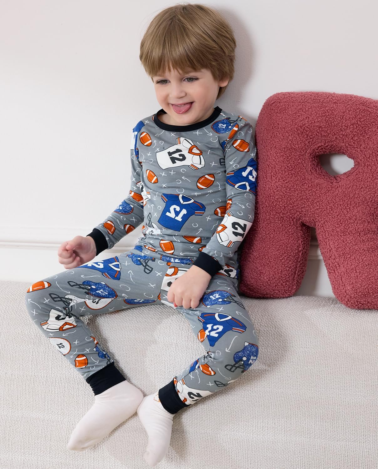 Bamboo Viscose Toddler Pajamas Boys Girls Baby 12M-8Y Pjs Sets Kids 2pcs Snug fit Long-Sleeve Sleepwear