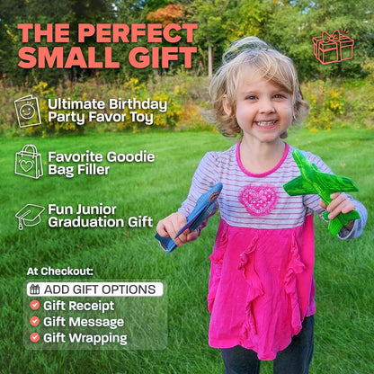 Airplane Toy Foam Glider Plane for Kids: Pool Toys & Coolest Gift For 7 Year Old Boys & Girls - Beach Toys Gift Ideas For All Ages - Summer Yard Games Gifts for Age 3 4 5 6 7 8 9 10 11 12 Year Old