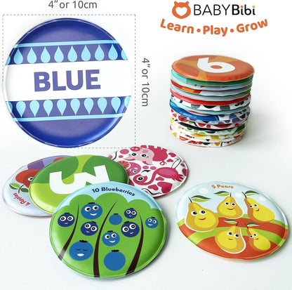 Floating Baby Flash Cards for Bathtub - Learn Numbers, Counting and Colors - Educational Bath Toys
