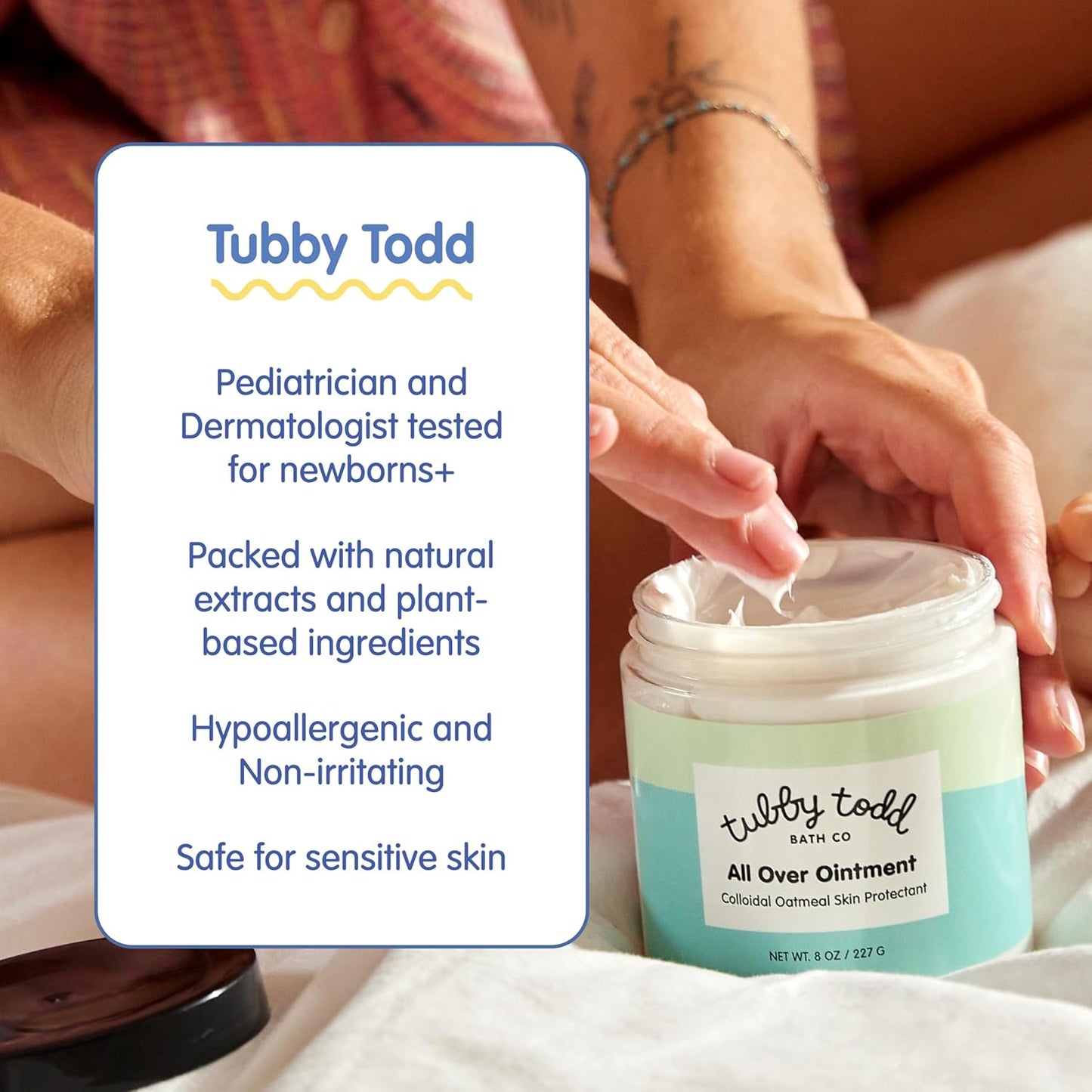 TUBBY TODD's Baby Body Wash & All Over Ointment Eczema Set - Gentle, Hypoallergenic Skincare for