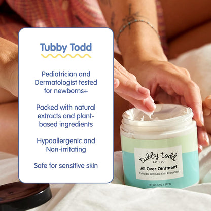 TUBBY TODD's Baby Body Wash & All Over Ointment Eczema Set - Gentle, Hypoallergenic Skincare for