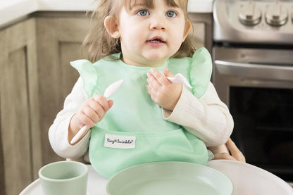 Tiny Twinkle Mess-Proof Baby Bib - Waterproof Bib for Baby Girl - Machine Washable - Adjustable