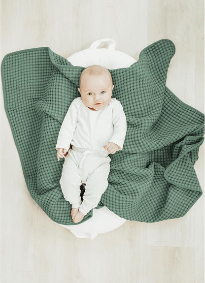 Konssy Waffle Baby Blanket - Soft & Cozy Nursery Swaddle Blanket, Lightweight Toddler Throw for
