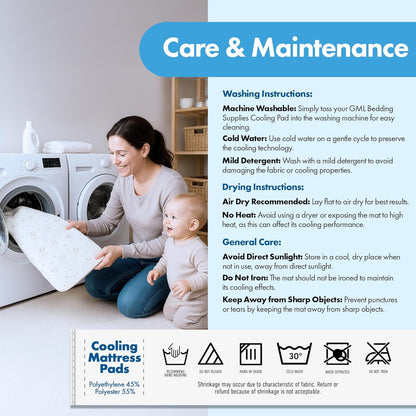 GML Bunny Cooling Crib Mattress Pad – Waterproof, Breathable Baby Mattress Protector for Toddler