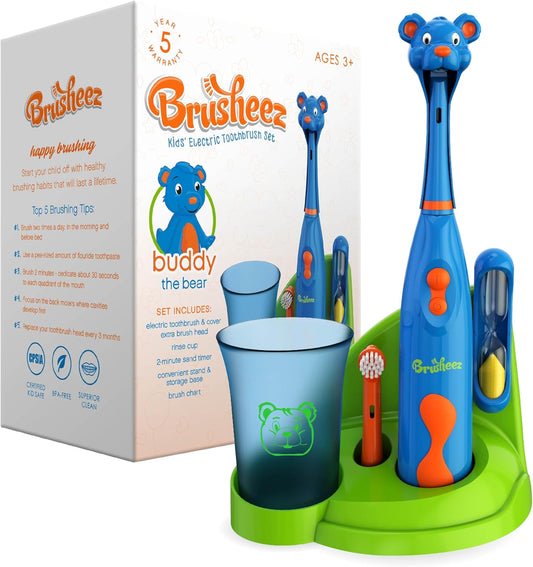 Brusheez Kids’ Electric Toothbrush Set - Safe & Effective for Ages 3+ - Parent Tested & Approved