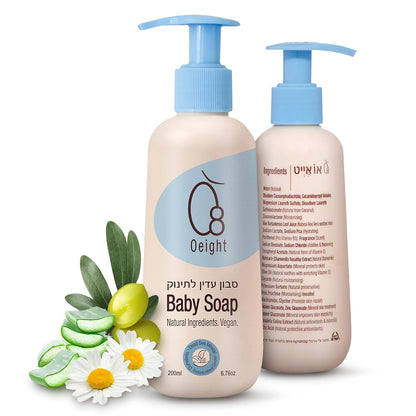 Oeight Baby Body Wash, 100% Natural Active Ingredients Sensitive Skin Baby Wash with Aloe Vera