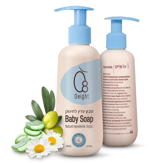 Oeight Baby Body Wash, 100% Natural Active Ingredients Sensitive Skin Baby Wash with Aloe Vera