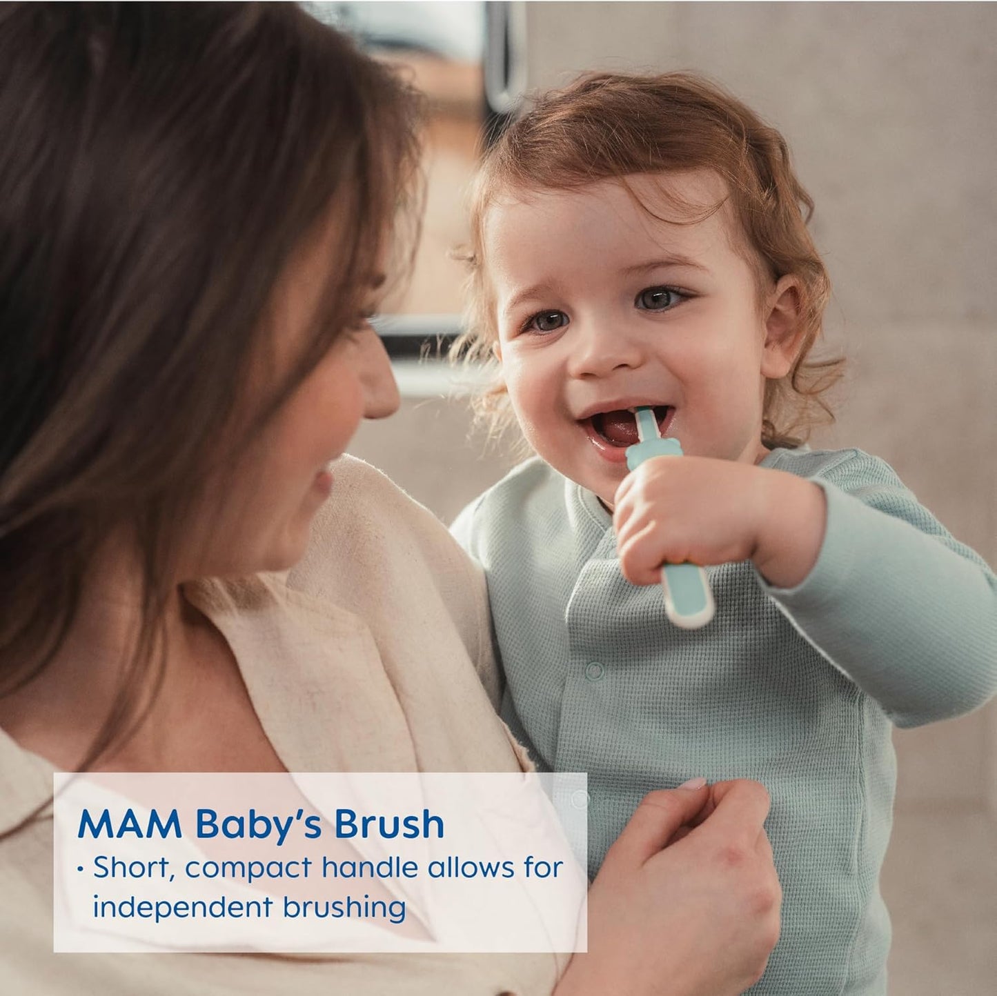 MAM Learn to Brush Set (1 Baby's Brush Toothbrush, 1 Training Brush, 1 Safety Shield), Baby