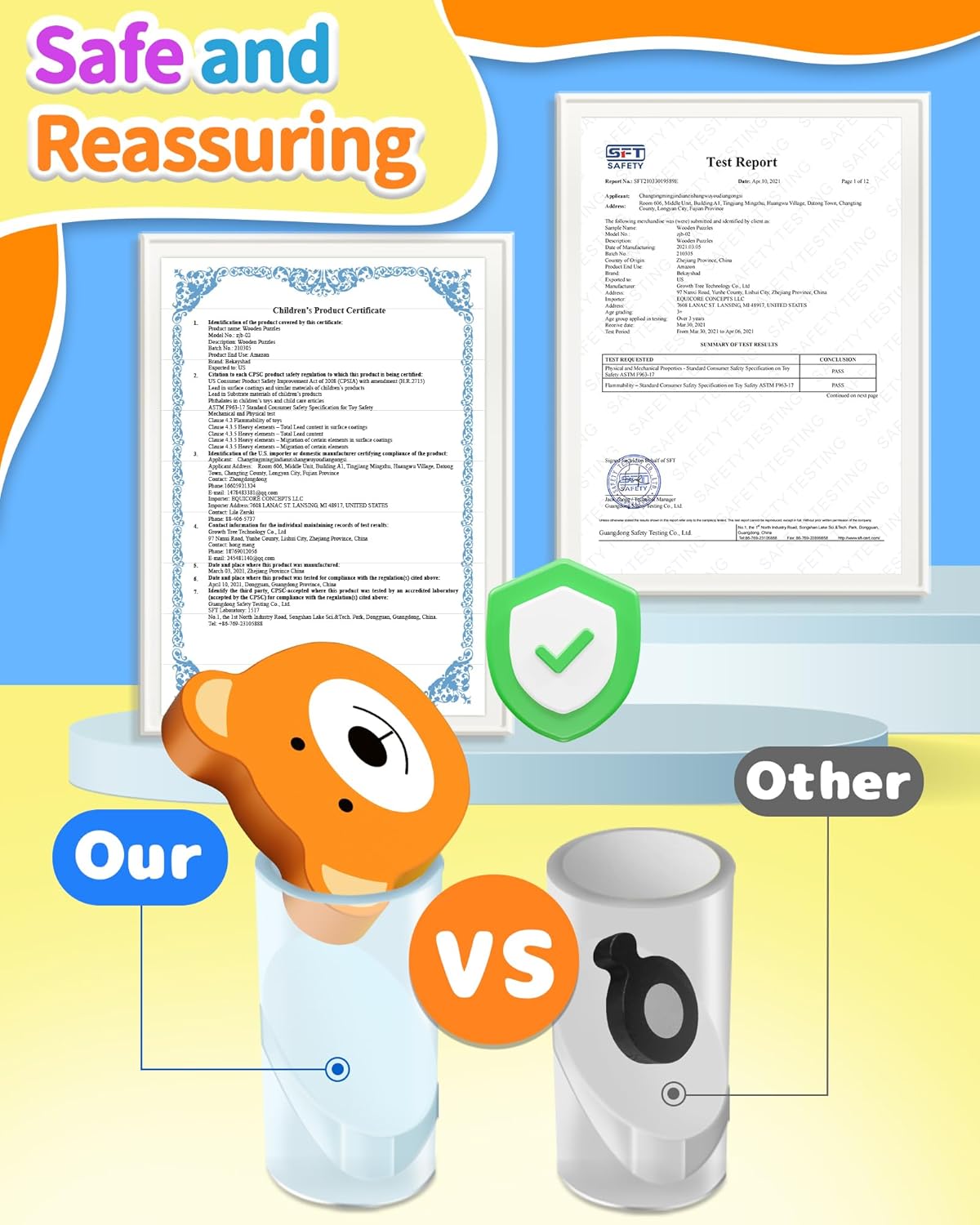 Bekayshad Wooden Puzzles Toddler Toys Gifts for 1 2 3 Year Old Boys Girls, 8 Pack Animal Jigsaw Puzzles Montessori Toys, Learning Educational Christmas Birthday Gifts for Girls Boys Ages 1-3