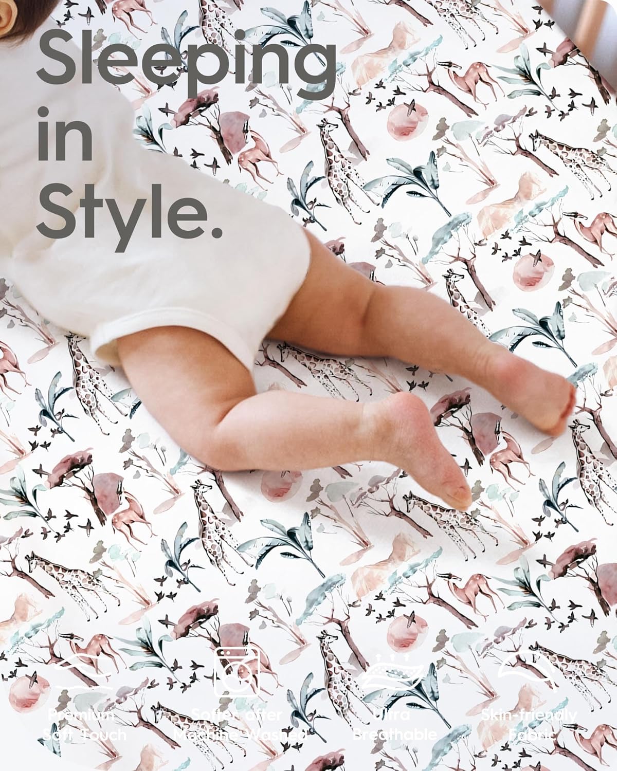 Baby Crib Sheets Girl, TotBasic Premium Soft Pink Crib Mattress Sheet, Ultra Breathable Crib Sheet Fitted, Super Stretchy Jersey Cotton Crib 28" x52‘’x9'' Extra Deep Pocket