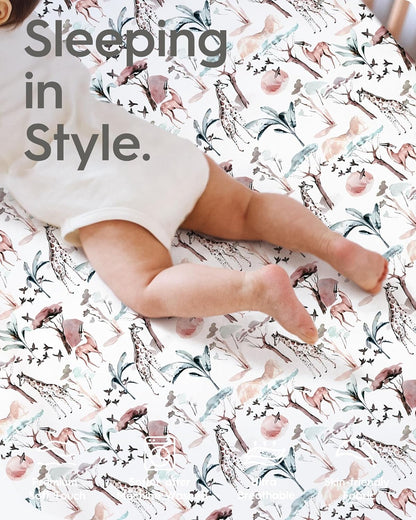 Baby Crib Sheets Girl, TotBasic Premium Soft Pink Crib Mattress Sheet, Ultra Breathable Crib Sheet Fitted, Super Stretchy Jersey Cotton Crib 28" x52‘’x9'' Extra Deep Pocket