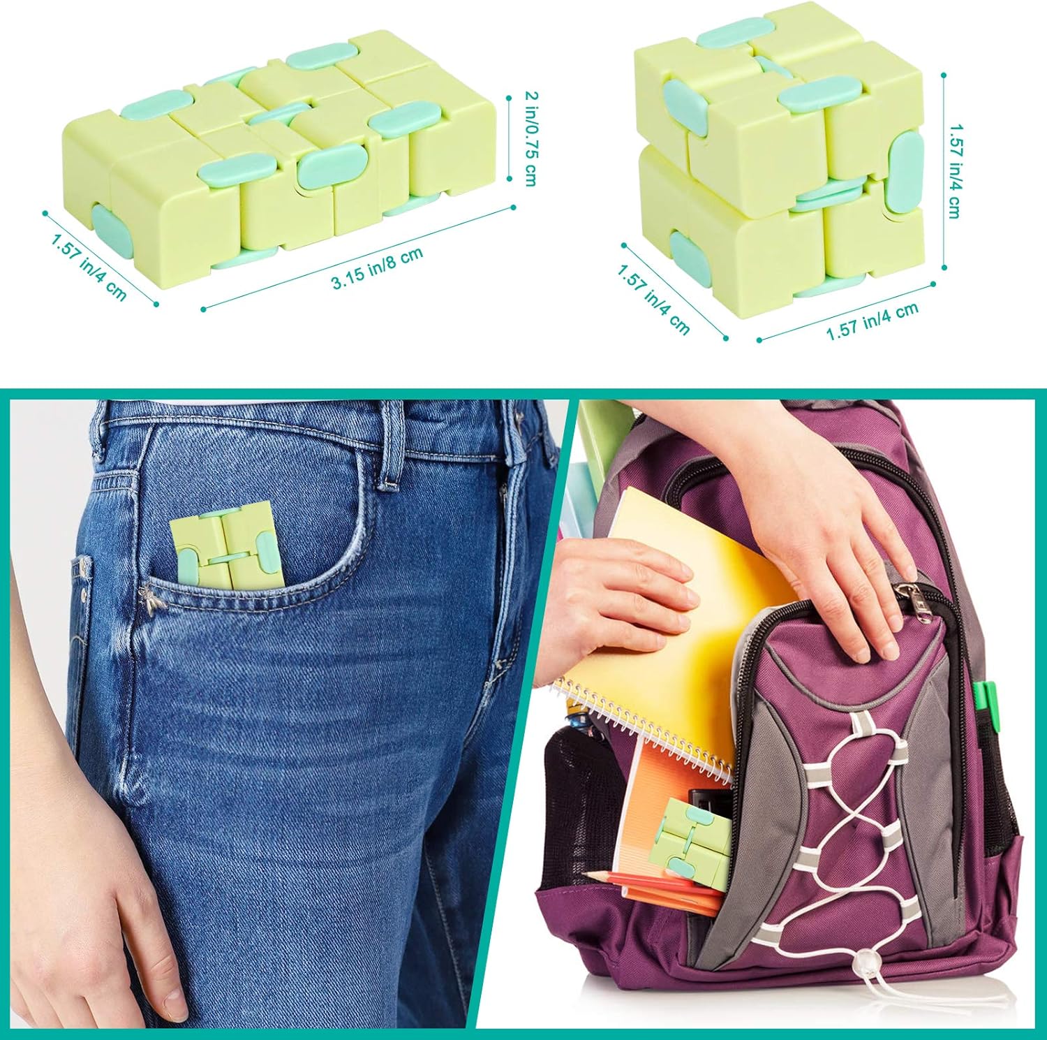 Infinitycube Fidget Toy Stress Relieving Fidgeting Game for Kids and Adults,Cute Pocket-sized