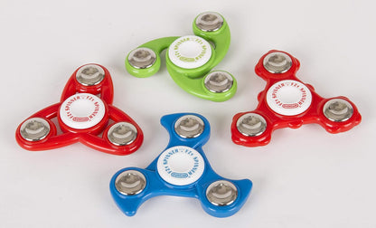 Duncan Toys Fidget Spinner Pack, Fidget and Sensory Toy Value Pack, Assorted Shapes, 4 Fidget Spinners, Multicolor