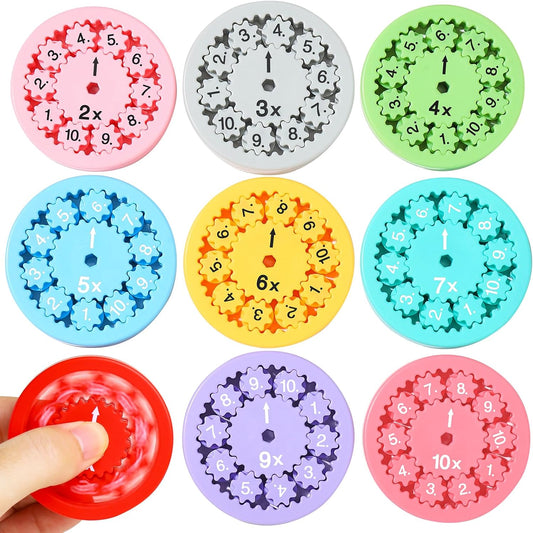 Math Fidget Spinners, Math Fidget Toy Multiplication for Kids, Math Facts Fidget Spinners, Learning Multiplication and Division Education Toys for Kids, Math Game for Home School Classroom Prizes