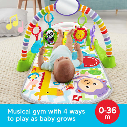 Fisher-Price Baby Playmat Deluxe Kick & Play Piano Gym for Learning & 2 Maracas Soft Rattles for