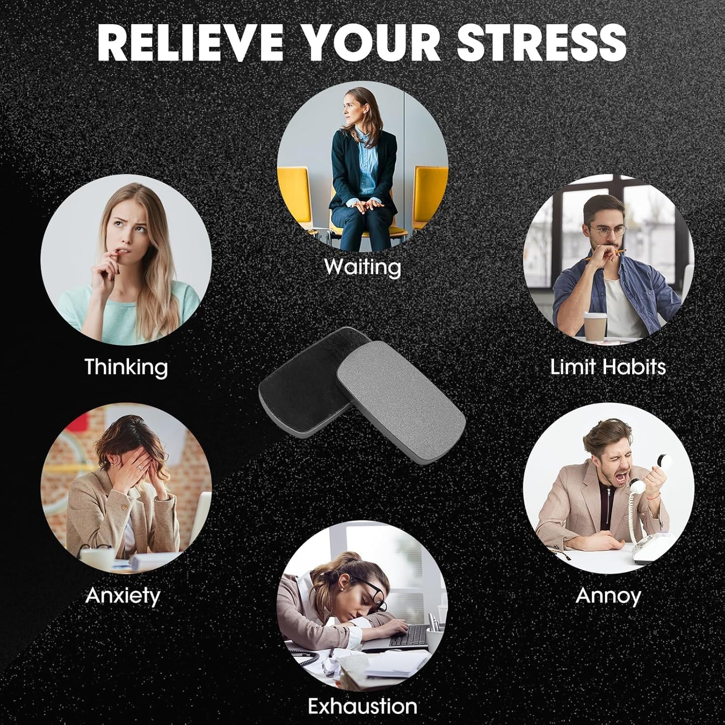 Fidget Slider EDC Gadgets Toy Oval Metal Magnetic Haptic Fidget Toys for Adults Anxiety/ADHD/Stress Relief, Gift for Boyfriend, Husband and Father (Grey)