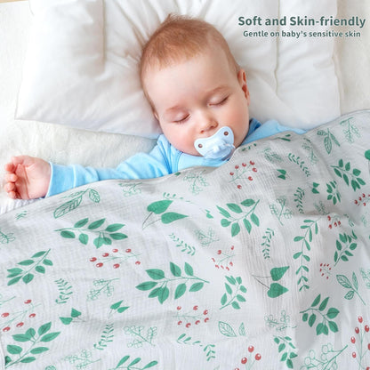 Muslin Swaddle Blankets for Newborn, 2 Pack Breathable Soft Receiving Blanket, Large 41 x 41 inches