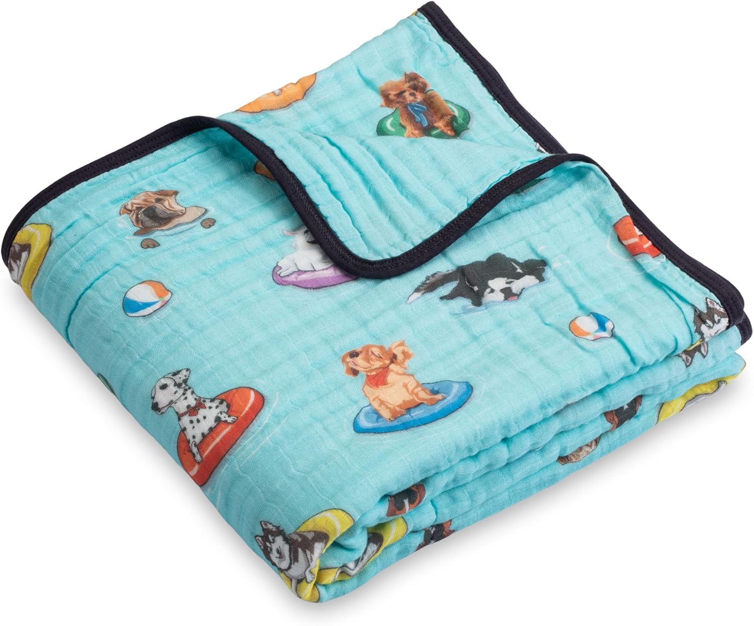 LollyBanks Muslin Blanket 100% Organic Cotton, Summer Muslin Quilt Lightweight, 6 Layers Baby